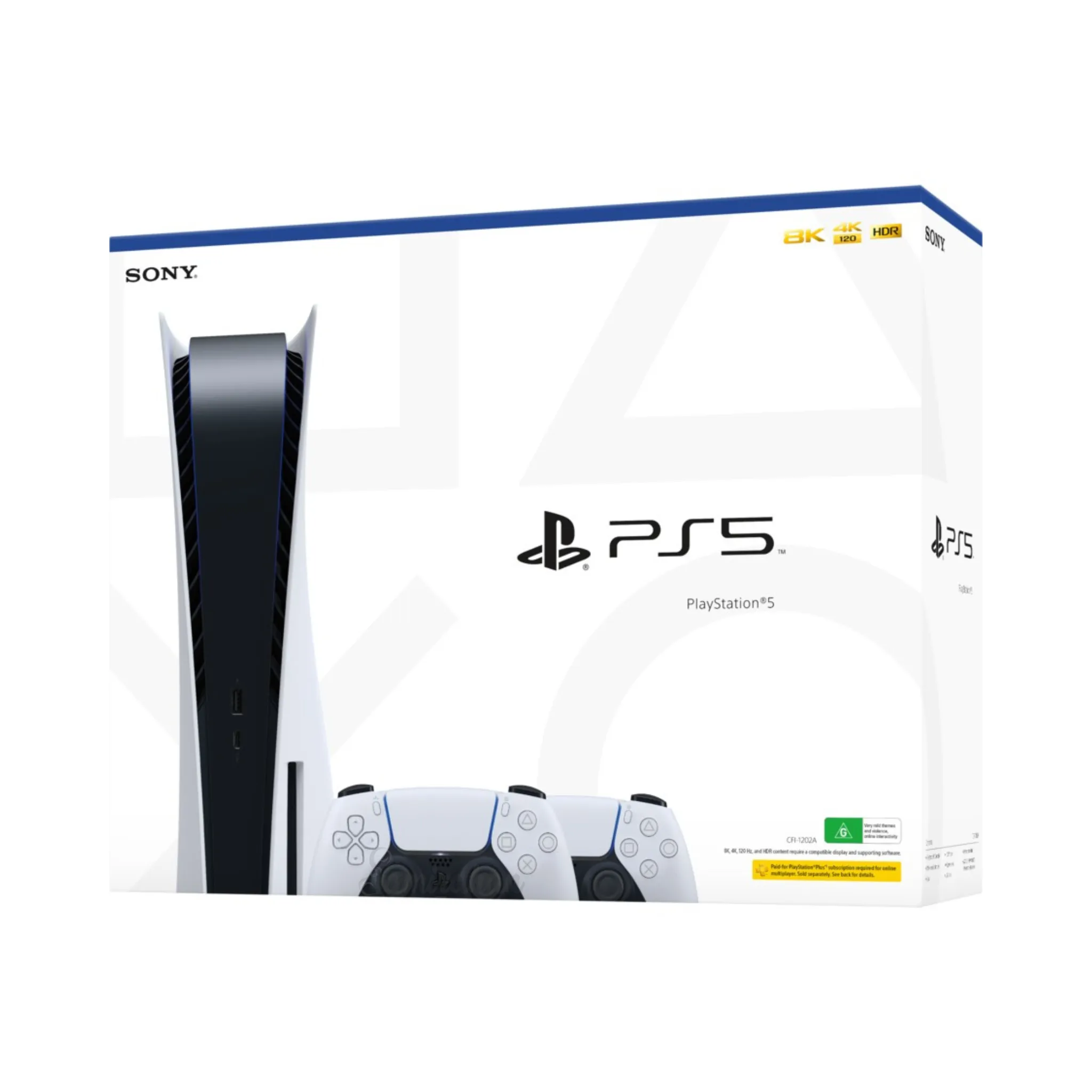 PlayStation 5 Console Analog Disc Version and Two DualSense Wireless Controllers Bundle (Australia)