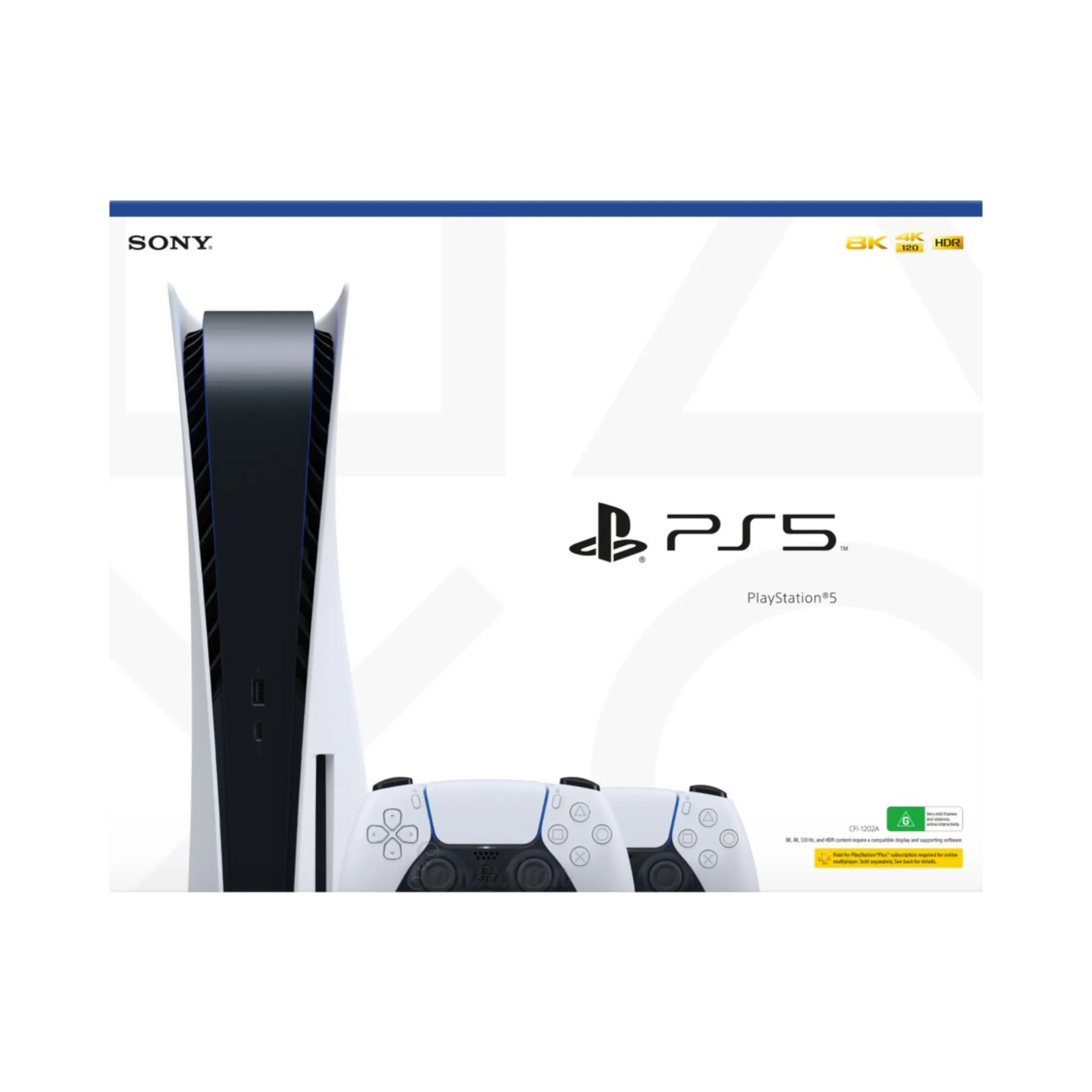 PlayStation 5 Console Analog Disc Version and Two DualSense Wireless Controllers Bundle (Australia)