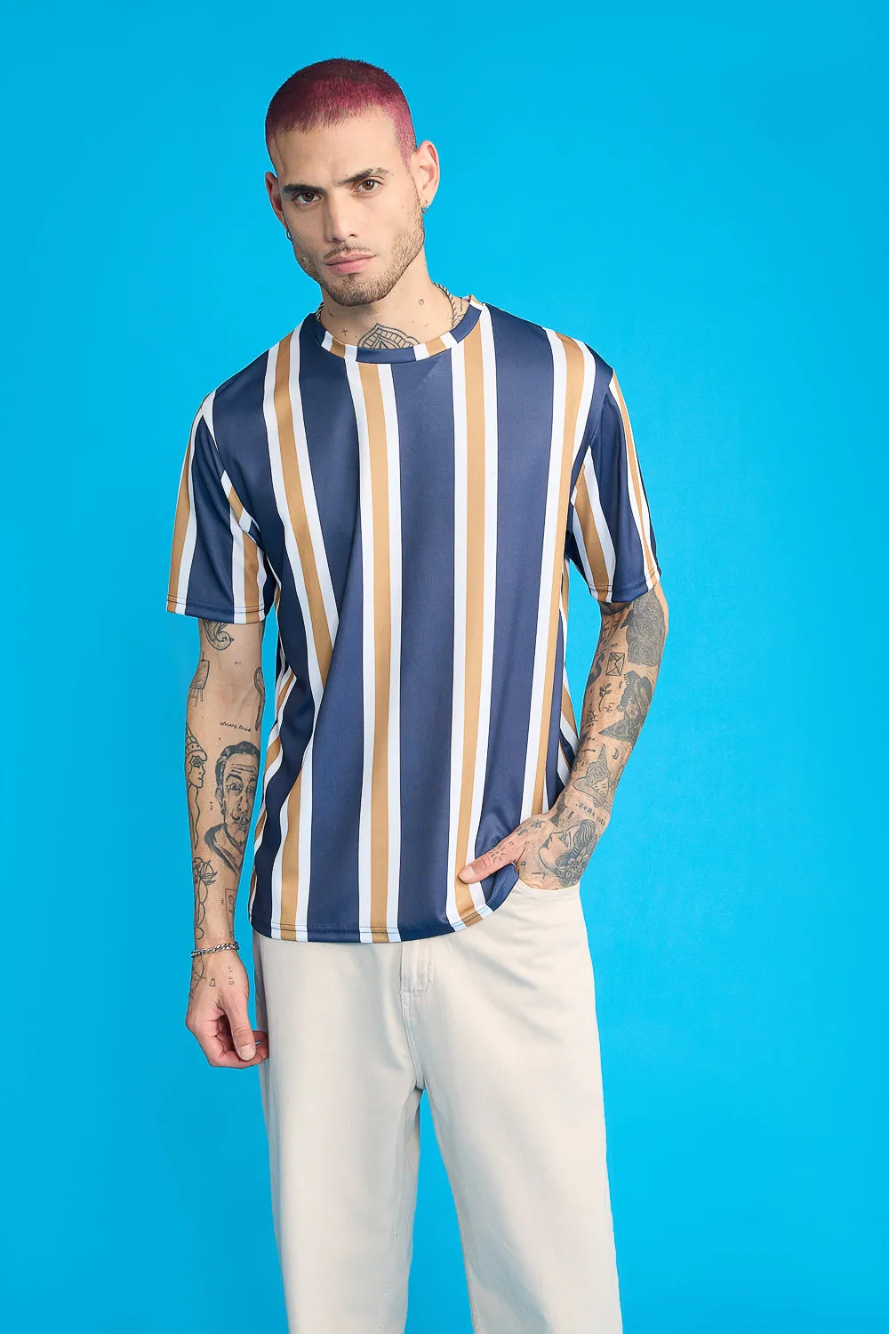 Printed Men's T-Shirt- Bands
