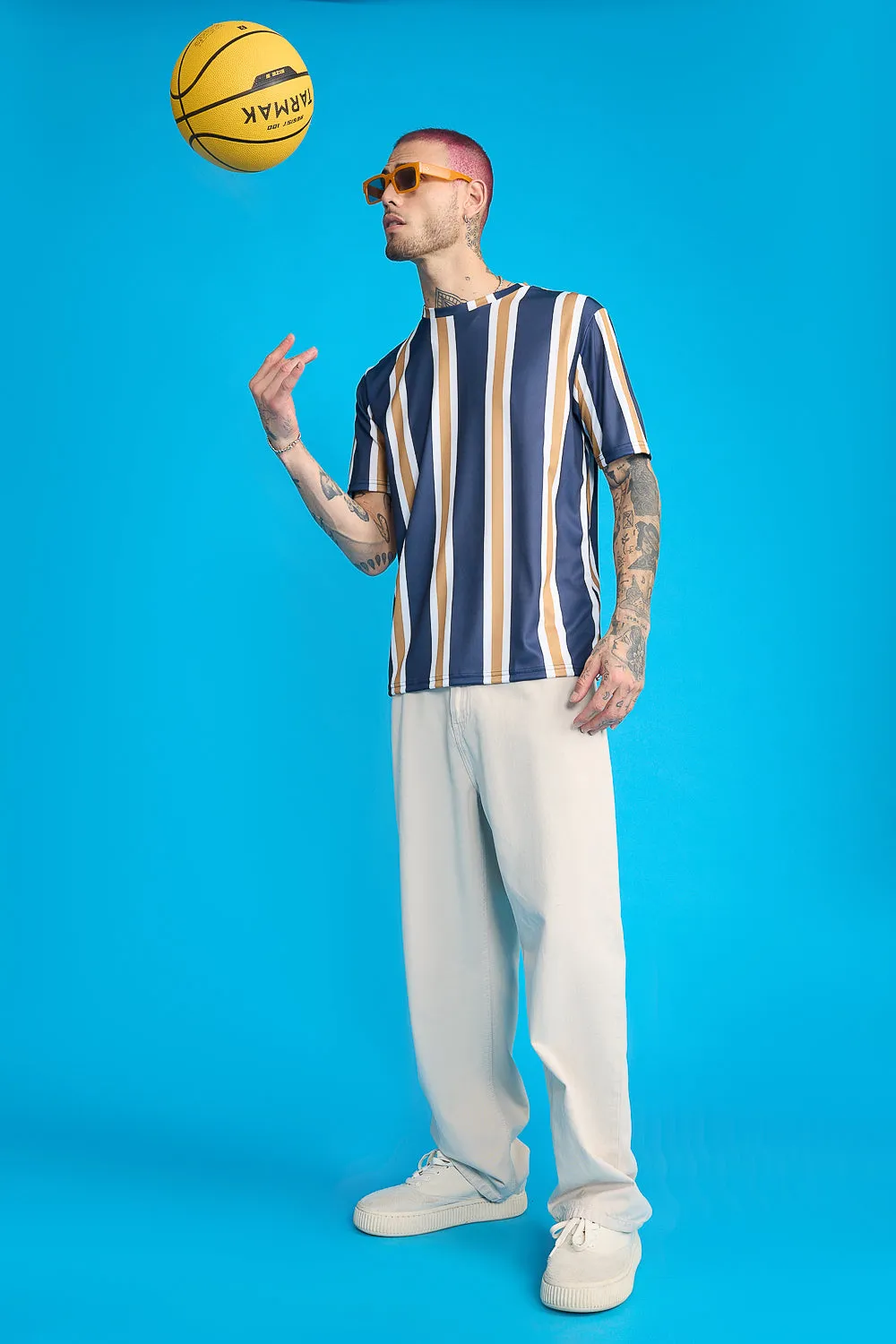 Printed Men's T-Shirt- Bands