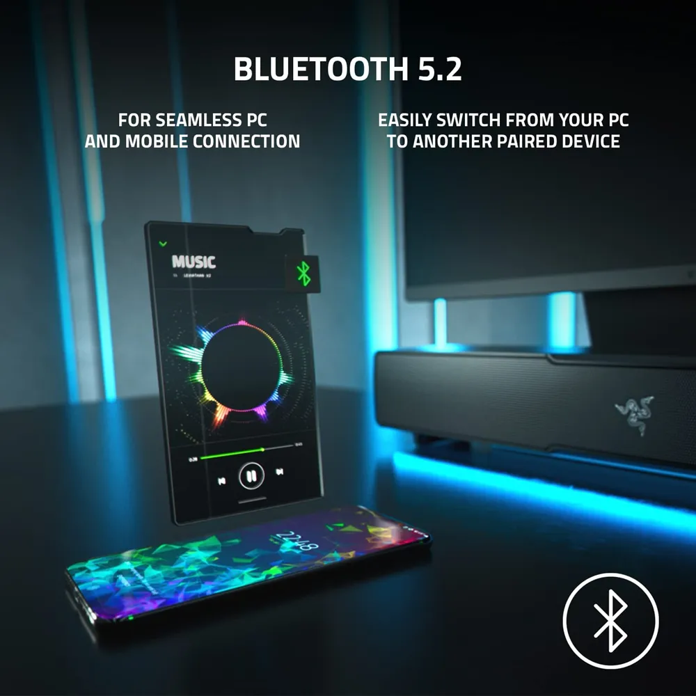 Razer Leviathan V2 - Pc Gaming Sound Bar With Subwoofer