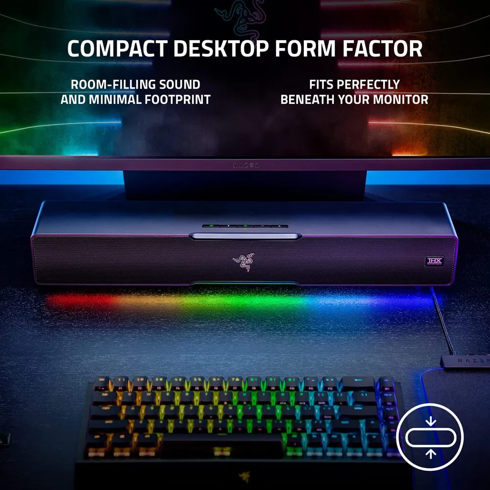 Razer Leviathan V2 - Pc Gaming Sound Bar With Subwoofer