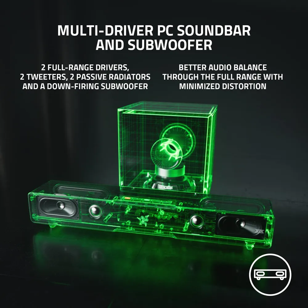 Razer Leviathan V2 - Pc Gaming Sound Bar With Subwoofer
