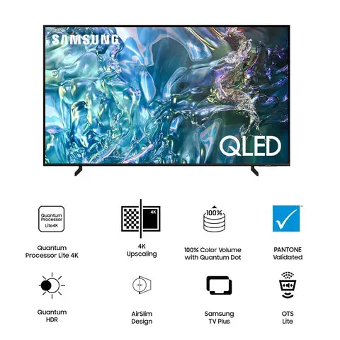 Samsung QA65Q60DAULXL 65 Inch QLED 4K Ultra HD Smart TV (Quantum HDR, 100Hz, Tizen OS, Alexa & Google Assistant)