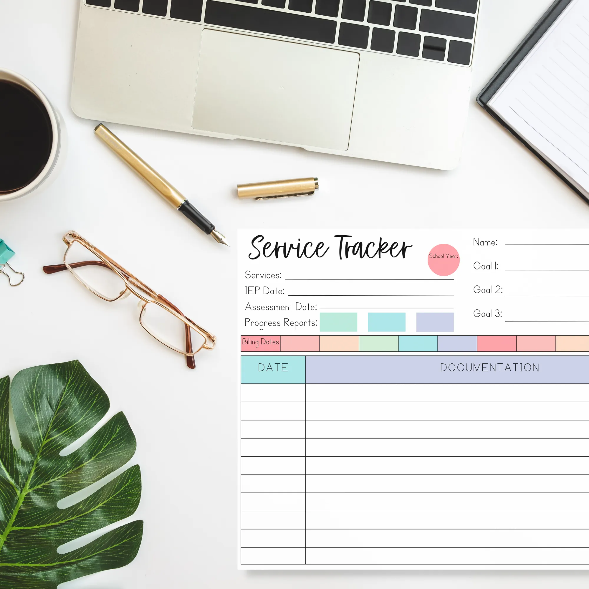 Service Tracker Notepad (8.5 x 11)