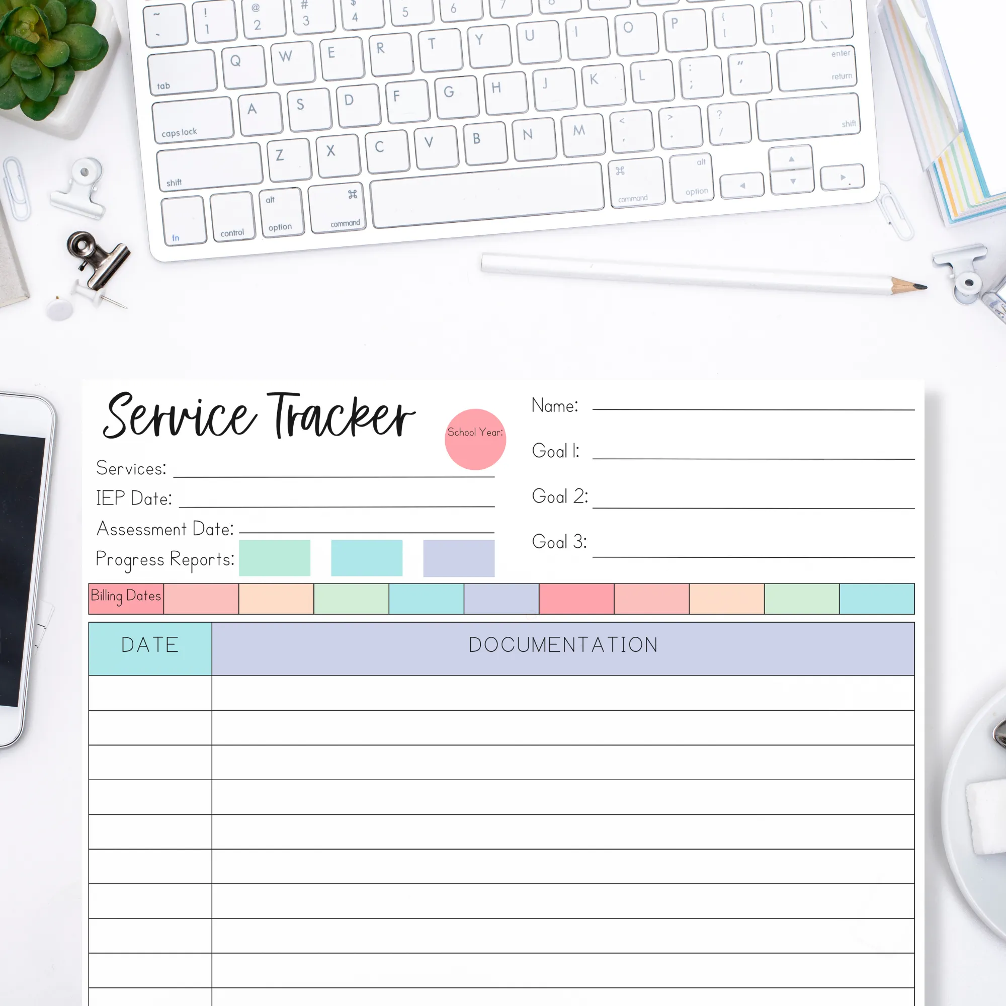 Service Tracker Notepad (8.5 x 11)