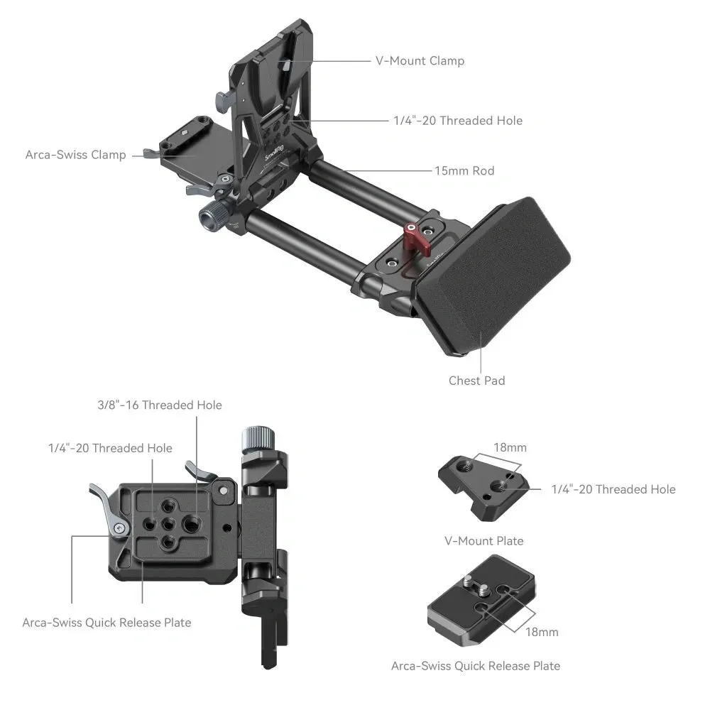 SmallRig Advanced Compact V-Mount Battery Mounting System