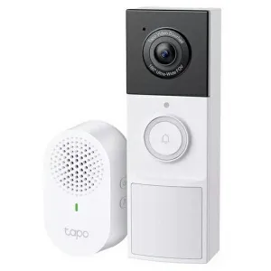 Tapo 2K Wireless Video Doorbell Camera with Chime - White | Tapo D210
