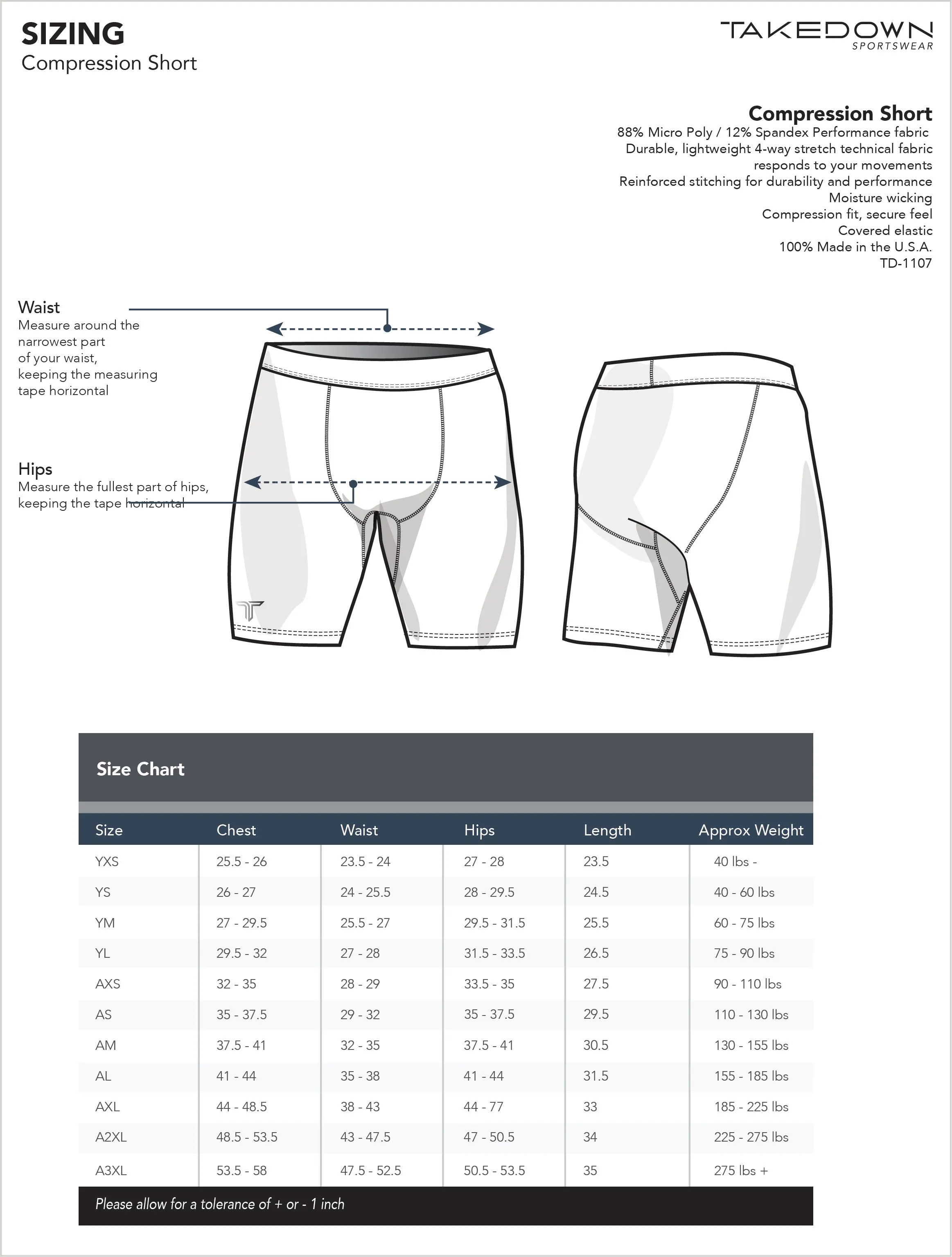 TD-CS-010 360 Custom Compression Shorts