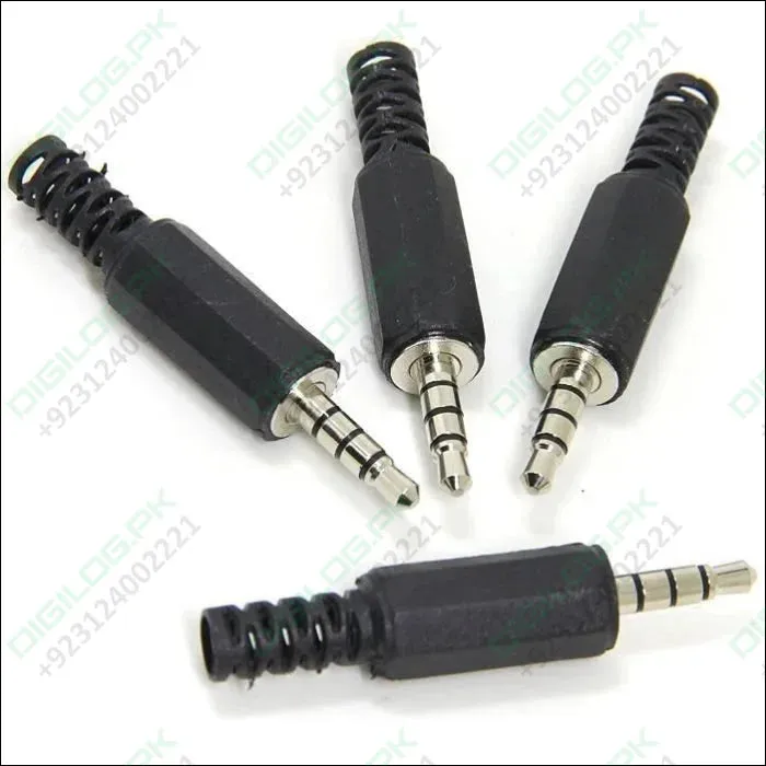 Trrs Male Plug 4 Pole 1/8’ 3.5mm Solder Type Diy Audio Cable Connector For Headphones Headset