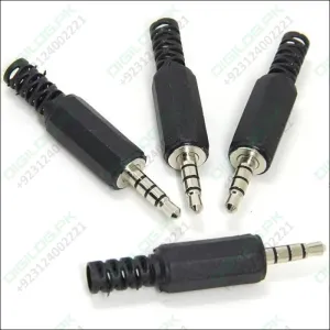 Trrs Male Plug 4 Pole 1/8’ 3.5mm Solder Type Diy Audio Cable Connector For Headphones Headset