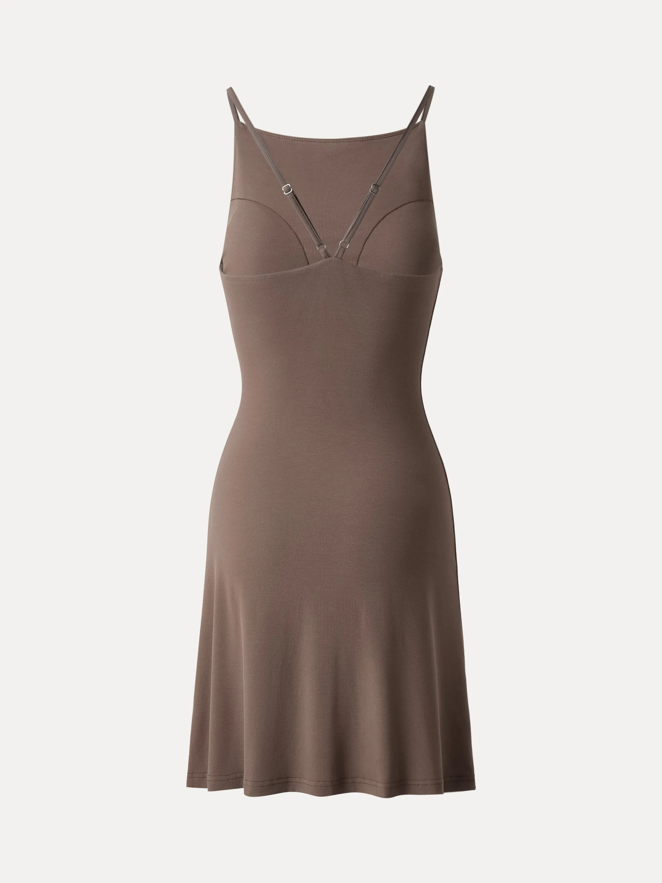 Tucked Mini Brami Dress with Adjustable Straps