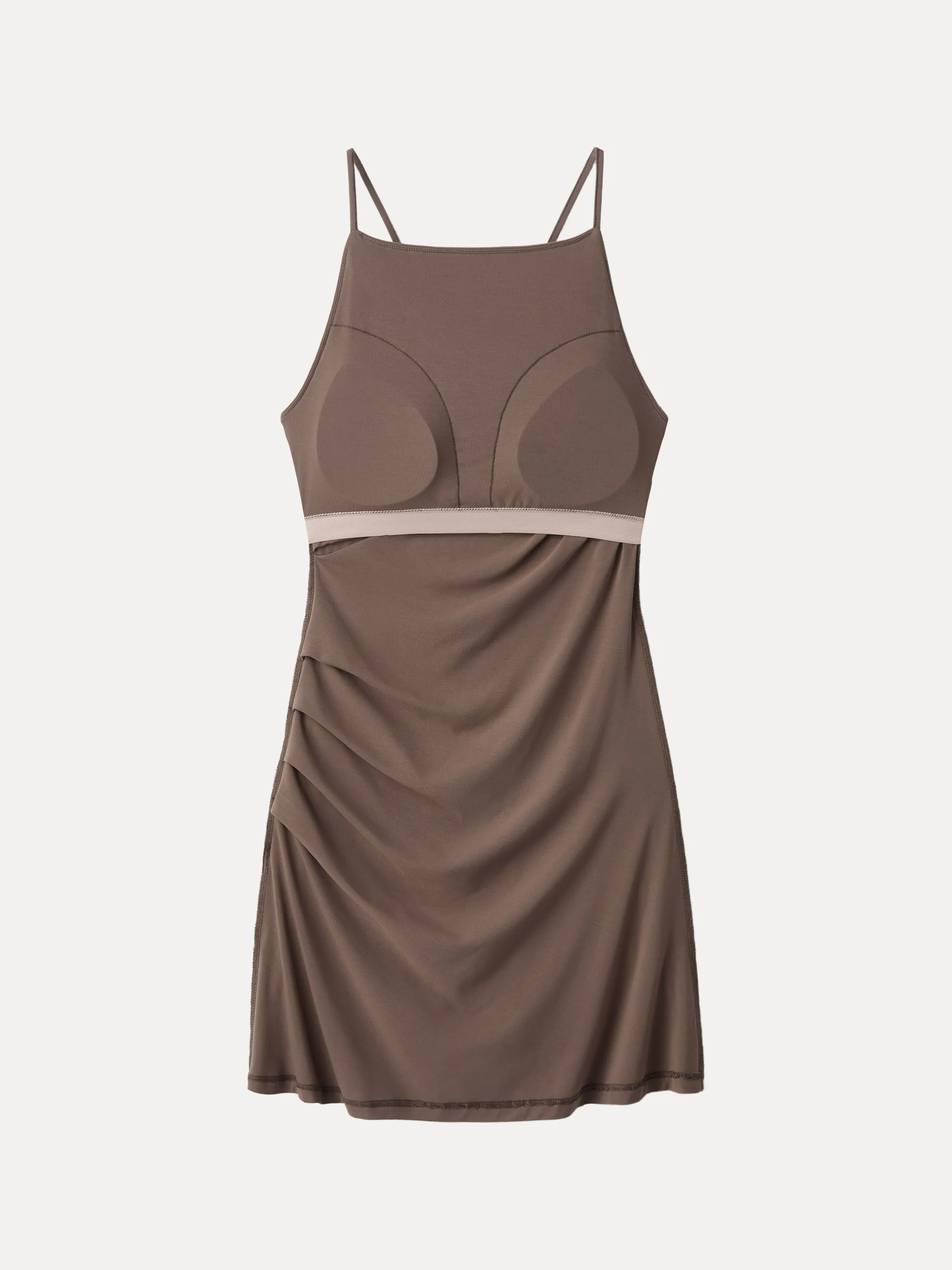 Tucked Mini Brami Dress with Adjustable Straps