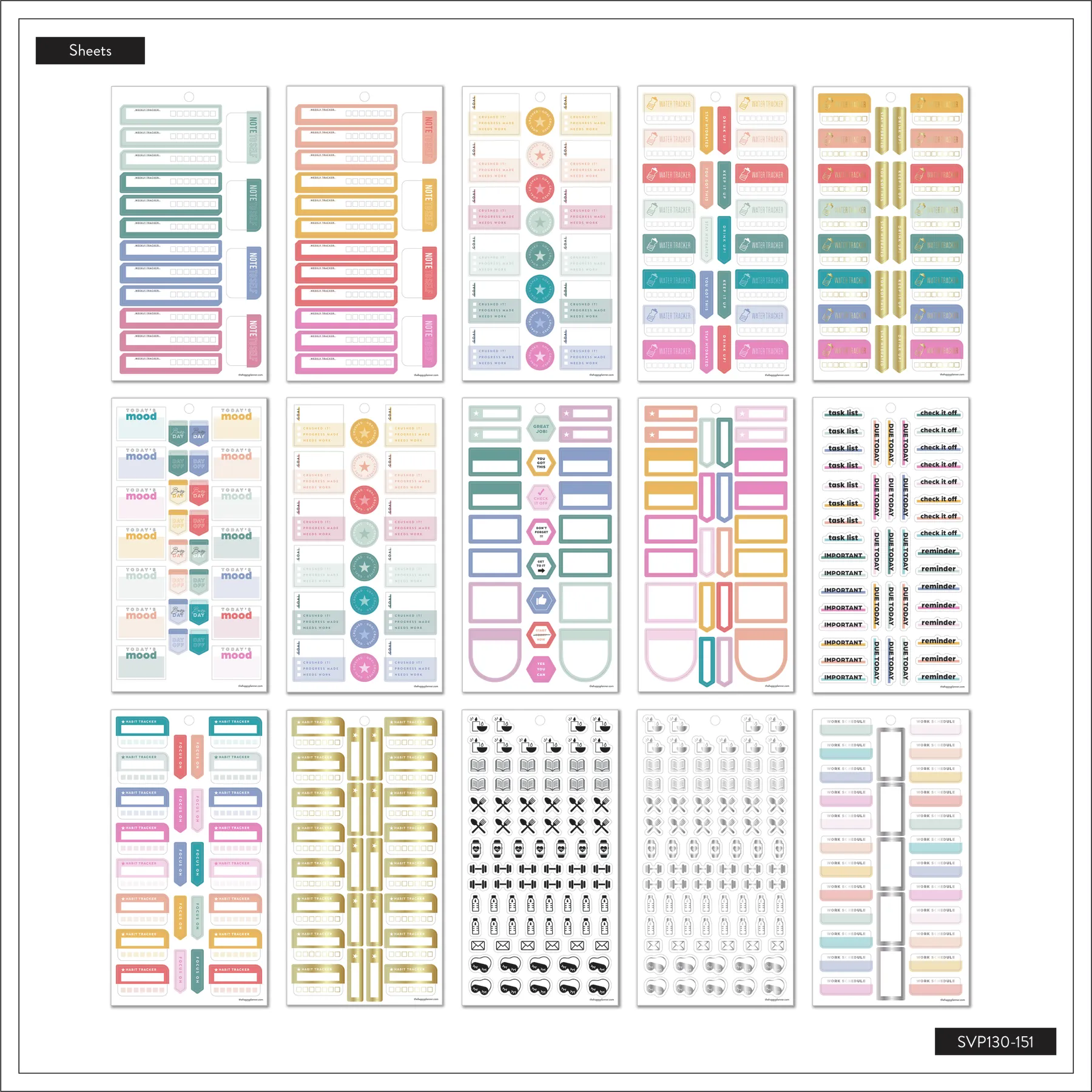 Value Pack Stickers - Essentials Trackers & Checklists