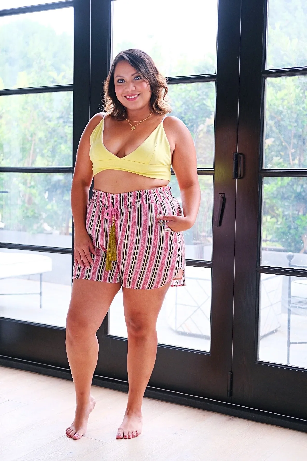 Yellow Bralette with Adjustable Straps
